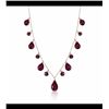 Image 1 : 34.15 ct. t.w. Ruby Drop Necklace in 14kt Yellow Gold. 18"