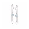 Image 1 : 2.00 ct. t.w. Blue Topaz Threader Earrings in 14kt White Gold