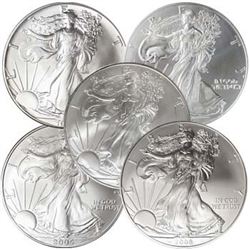 1-oz. Silver Eagle 5 Different, BU