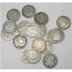 Lot of (20) Barber Quarters- Circulated