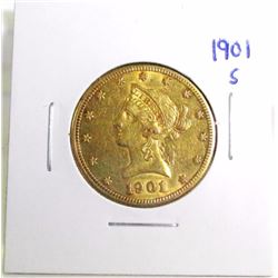 1901 S $ 10 Gold Liberty