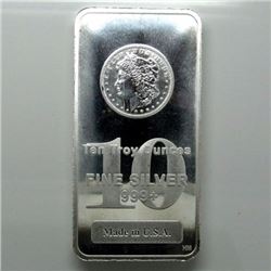 10 oz. Silver bar - Morgan Design