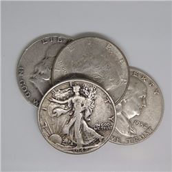 $2 Face Value -90% Silver Half Dollars