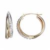 Image 1 : Diamond Fascination 10k Gold Interlocking Hoop Earrings