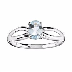 10k White Gold Aquamarine Ring