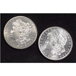 1880-1881 CH BU PL Morgan Dollars