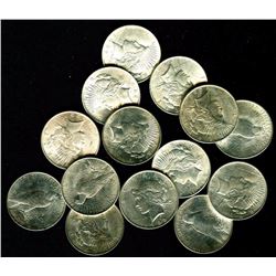 Lot of (20) BU Peace Dollars