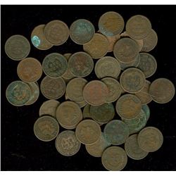 Lot of (50) Indian Head Cents