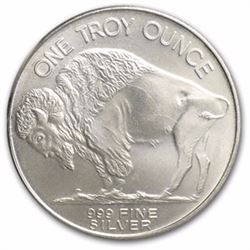 Lot of (10) Buffalo Silver Rounds