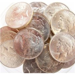 Lot of (20) 1923 BU Peace Dollars