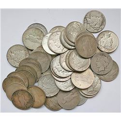 Lot of 50 Peace Silver Dollars