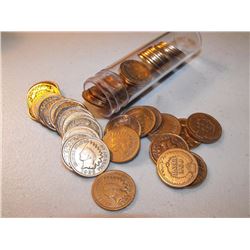 Roll of Indian Head Cents - In Tube