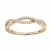 Image 1 : 1/8 Carat T.W. Diamond 10k Gold Openwork Twist Ring