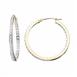 10k Gold Inside-Out Hoop Earrings