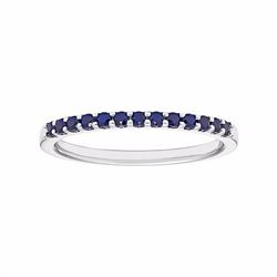 14k White Gold Sapphire Stackable Ring