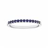 Image 1 : 14k White Gold Sapphire Stackable Ring