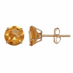 Citrine 10k Gold Stud Earrings