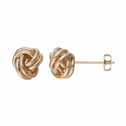 14K Love Knot Stud Earrings