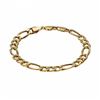 Image 1 : 14k Gold Figaro Link Bracelet