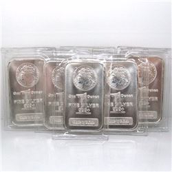 (8) 1 oz. Silver Bars- Morgan Design