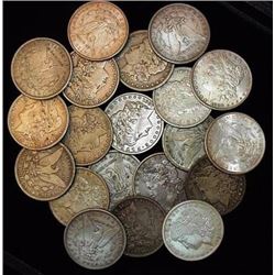 Lot of (20) Morgan Silver Dollars-F-XF