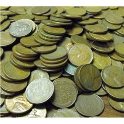 Lot of 300 Wheat Cents -
