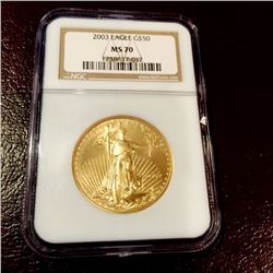 2003 MS 70 PERFECT US Gold Eagle NGC