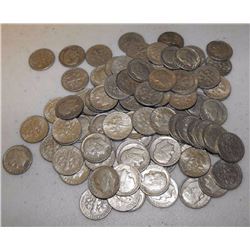 Lot of 100 90% Silver Roosevelt Dimes