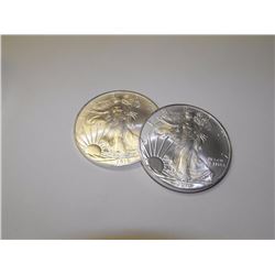 Lot of (2) Silver Eagles Random Years