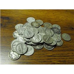 (50) Mercury Dimes - Random