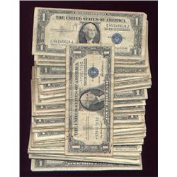 (100) Silver certificates - Circulated