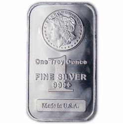 (1) One Ounce Morgan Design Silver Bar