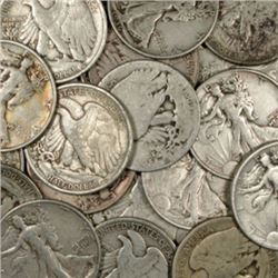 10- Walking Liberty Halves - 90% Silver