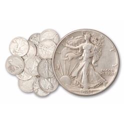 Roll of Walking Liberty Half Dollars