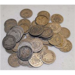 Lot of (50) Barber Dimes - Circulated