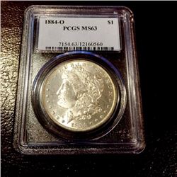 1884 o MS 63 Morgan Silver Dollar PCGS