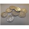 Image 1 : Lot of 10 Franklin 90% Silver Halves- Circulated