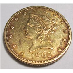 1905 S $10 Gold Liberty Eagle