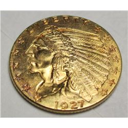 1927 $2.5 Gold Indian Quarter Eagle