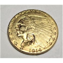 1914 D $2.5 Gold Indian Quarter Eagle