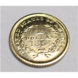 1854 TYPE ONE Gold Liberty $1