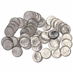 (50) Roosevelt Dimes -90% Silver