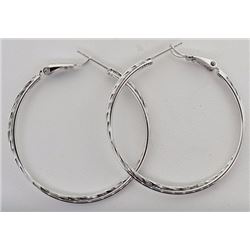 Sterling silver circle earrings