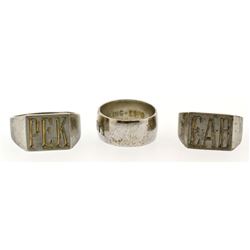 group lot of sterling silver signed rings