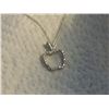 Image 2 : NECKLACE - DIAMOND IN STAMPED 925 STERLING SILVER APPLE DESIGNED SETTING - INCLUDES STERLING SILVER 