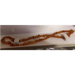 NECKLACE- BALTIC AMBER BALTIC AMBER GEMS TOTALLING 34CT - STERLING SILVER CLASP & FINDINGS - INCLUDE