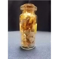 VIAL OF 24K GOLD FLAKES- ~2  TALL