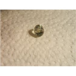 ROUND FACETED GREEN TOPAZ - 8.7 X 7.8mm