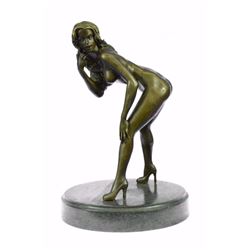 Sexy Erotic bronze Sculpture on marble base