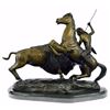 Image 6 : Buffalo Hunt Bronze Statue on marble base